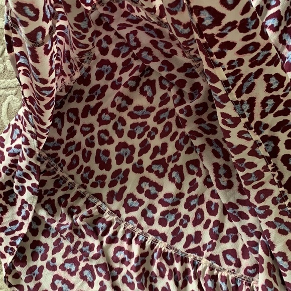 A New Day leopard purple printed midi maxi‎ dress size Small tie waist boho - Picture 13 of 13